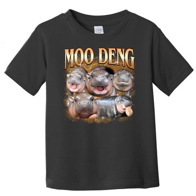 Gold Moo Deng Meme Hippo Funny Toddler T-Shirt