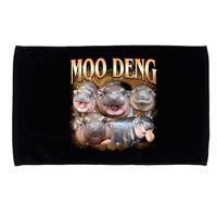 Gold Moo Deng Meme Hippo Funny Microfiber Hand Towel