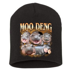 Gold Moo Deng Meme Hippo Funny Short Acrylic Beanie