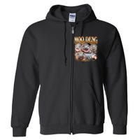 Gold Moo Deng Meme Hippo Funny Full Zip Hoodie