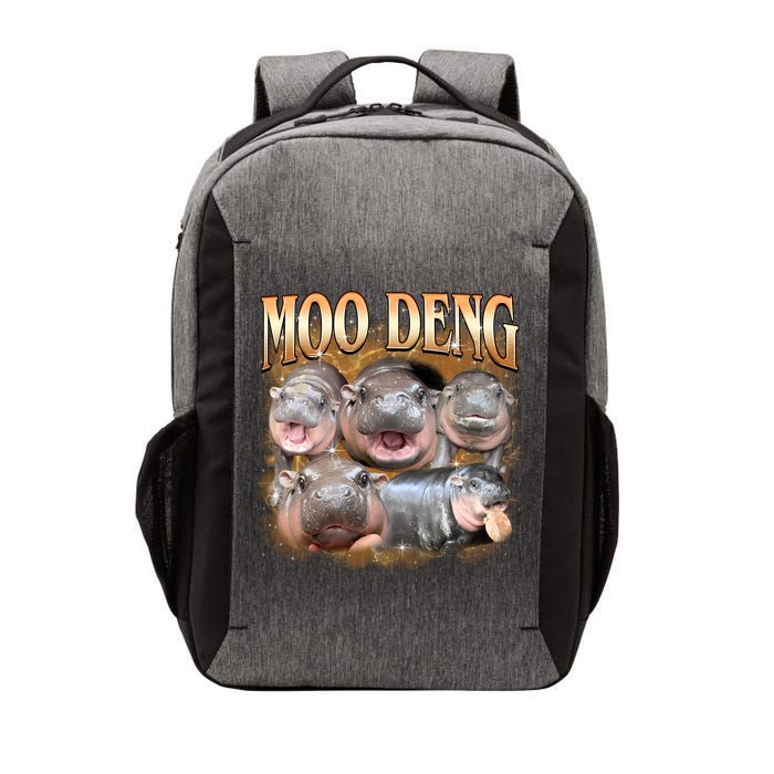 Gold Moo Deng Meme Hippo Funny Vector Backpack