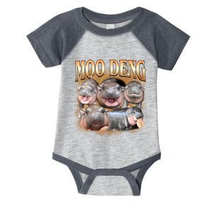 Gold Moo Deng Meme Hippo Funny Infant Baby Jersey Bodysuit