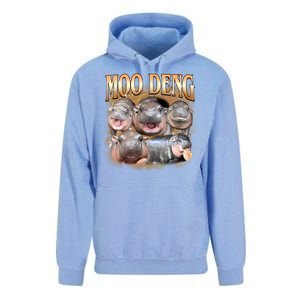 Gold Moo Deng Meme Hippo Funny Unisex Surf Hoodie