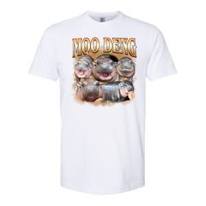 Gold Moo Deng Meme Hippo Funny Softstyle CVC T-Shirt