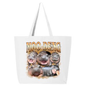 Gold Moo Deng Meme Hippo Funny 25L Jumbo Tote