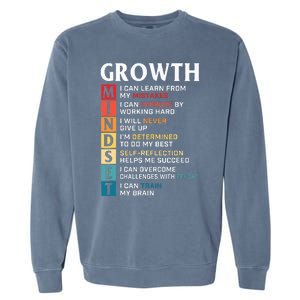 Growth Mindset Definition Motivational Quote Inspiration Garment-Dyed Sweatshirt