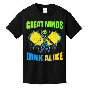 Great Mind Dink Alike Pickleball Player Paddleball Kids T-Shirt