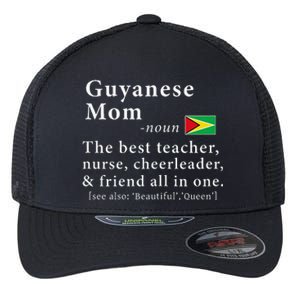 Guyanese Mom Definition Guyana Flag Mothers Day Flexfit Unipanel Trucker Cap