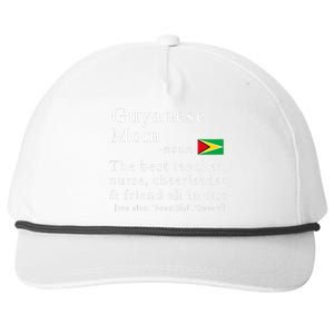 Guyanese Mom Definition Guyana Flag Mothers Day Snapback Five-Panel Rope Hat