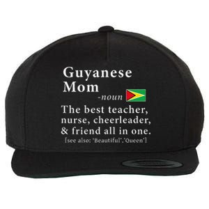 Guyanese Mom Definition Guyana Flag Mothers Day Wool Snapback Cap