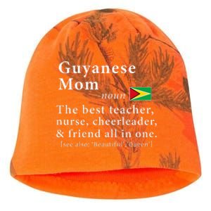 Guyanese Mom Definition Guyana Flag Mothers Day Kati - Camo Knit Beanie