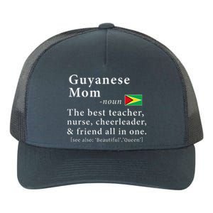 Guyanese Mom Definition Guyana Flag Mothers Day Yupoong Adult 5-Panel Trucker Hat