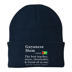 Guyanese Mom Definition Guyana Flag Mothers Day Knit Cap Winter Beanie