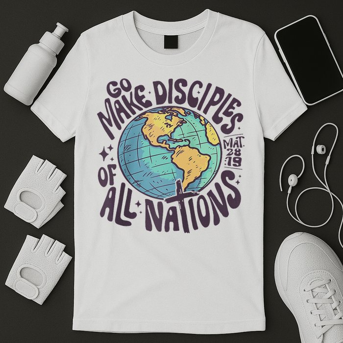 Go Make Disciples Of All Nations Christian Retro Inspiration T-Shirt