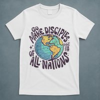 Go Make Disciples Of All Nations Christian Retro Inspiration T-Shirt