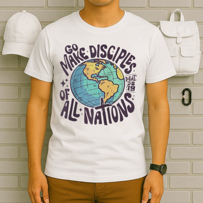Go Make Disciples Of All Nations Christian Retro Inspiration T-Shirt