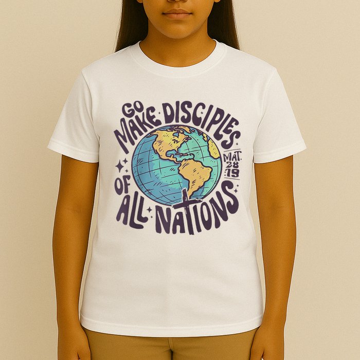 Go Make Disciples Of All Nations Christian Retro Inspiration T-Shirt