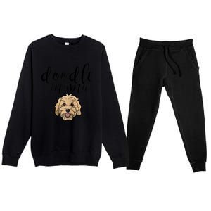 Goldendoodle Mom Doodle Mama Cute Golden Doodle Dog Premium Crewneck Sweatsuit Set