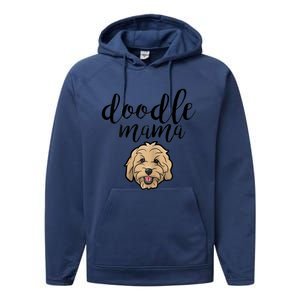 Goldendoodle Mom Doodle Mama Cute Golden Doodle Dog Performance Fleece Hoodie