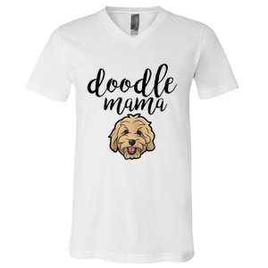 Goldendoodle Mom Doodle Mama Cute Golden Doodle Dog V-Neck T-Shirt