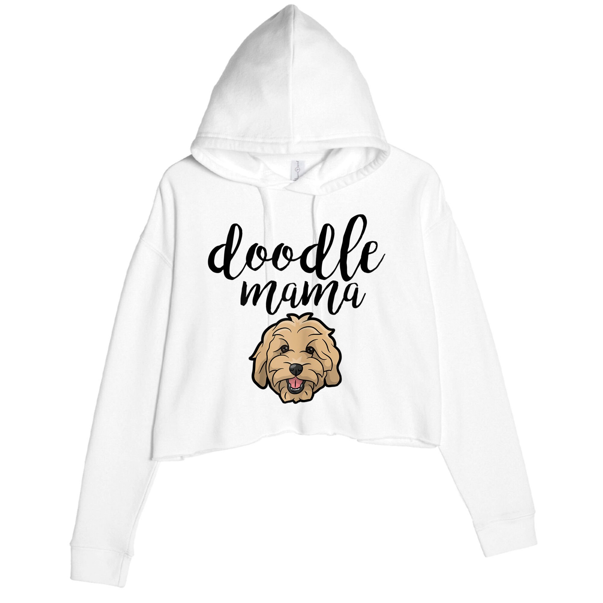 Goldendoodle Mom Doodle Mama Cute Golden Doodle Dog Crop Fleece Hoodie