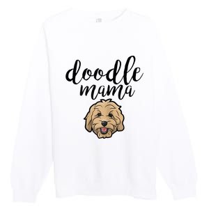 Goldendoodle Mom Doodle Mama Cute Golden Doodle Dog Premium Crewneck Sweatshirt