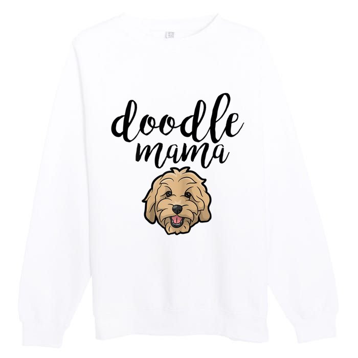 Goldendoodle Mom Doodle Mama Cute Golden Doodle Dog Premium Crewneck Sweatshirt