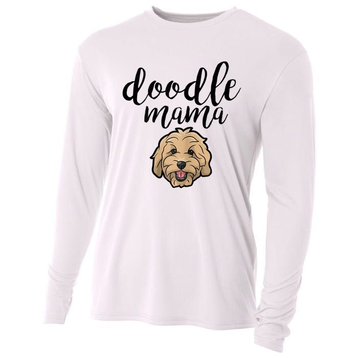 Goldendoodle Mom Doodle Mama Cute Golden Doodle Dog Cooling Performance Long Sleeve Crew