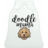 Goldendoodle Mom Doodle Mama Cute Golden Doodle Dog Ceramic Bell Ornament