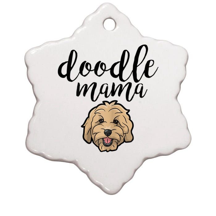 Goldendoodle Mom Doodle Mama Cute Golden Doodle Dog Ceramic Star Ornament