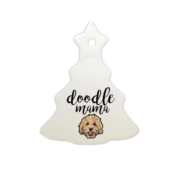 Goldendoodle Mom Doodle Mama Cute Golden Doodle Dog Ceramic Tree Ornament