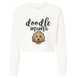 Goldendoodle Mom Doodle Mama Cute Golden Doodle Dog Cropped Pullover Crew