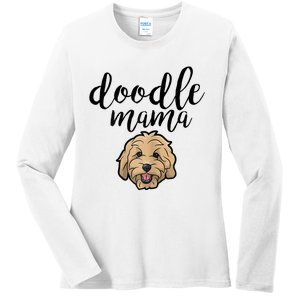 Goldendoodle Mom Doodle Mama Cute Golden Doodle Dog Ladies Long Sleeve Shirt