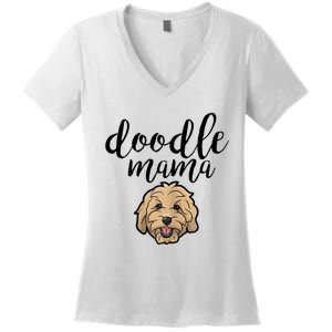 Goldendoodle Mom Doodle Mama Cute Golden Doodle Dog Women's V-Neck T-Shirt