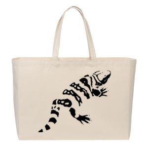 Gila Monster Design Cotton Canvas Jumbo Tote