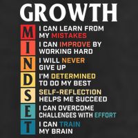 Growth Mindset Definition Motivational Quote Inspiration 7 Panel Mesh Trucker Snapback Hat
