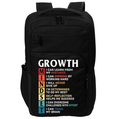 Growth Mindset Definition Motivational Quote Inspiration Impact Tech Backpack