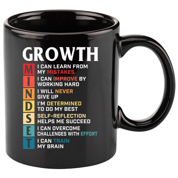 Growth Mindset Definition Motivational Quote Inspiration 11oz C Handle Ceramic Mug