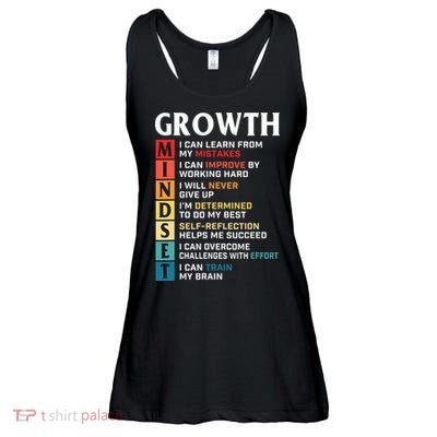 Growth Mindset Definition Motivational Quote Inspiration Ladies Essential Flowy Tank