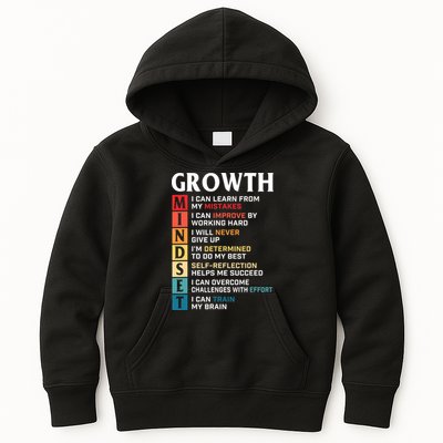 Growth Mindset Definition Motivational Quote Inspiration Kids Hoodie