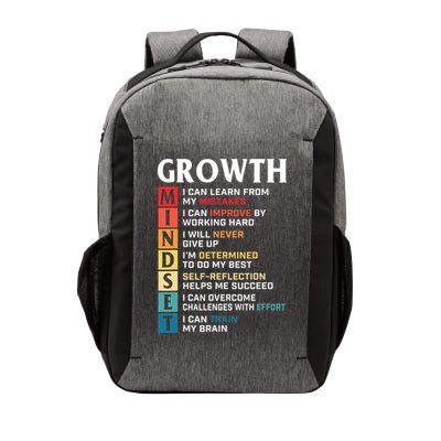Growth Mindset Definition Motivational Quote Inspiration Vector Backpack
