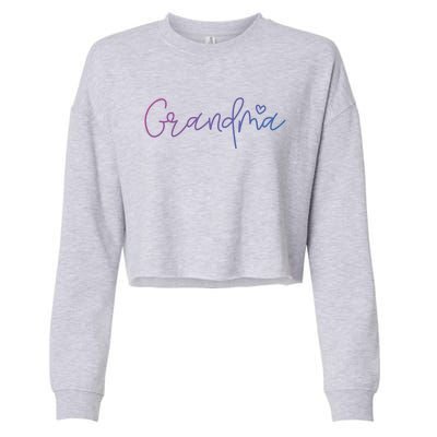 Grandma MotherS Day Grandparents Day Christmas Great Gift Cropped Pullover Crew