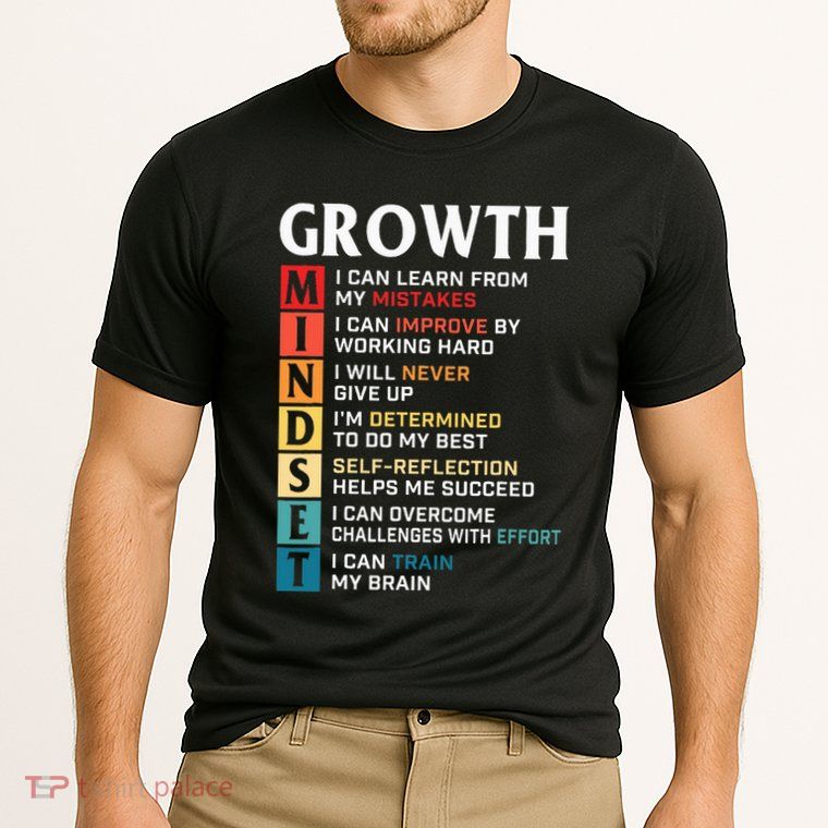 Growth Mindset Definition Motivational Quote Inspiration Performance Shirt