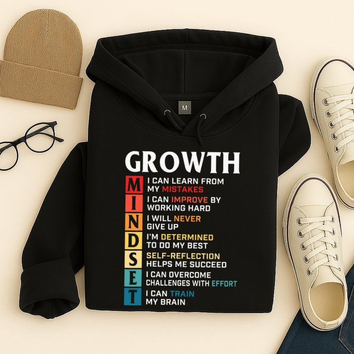 Growth Mindset Definition Motivational Quote Inspiration Hoodie
