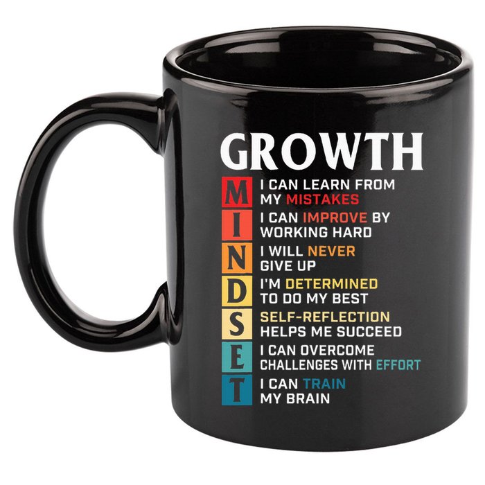 Growth Mindset Definition Motivational Quote Inspiration 11oz C Handle Ceramic Mug