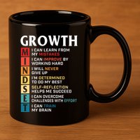 Growth Mindset Definition Motivational Quote Inspiration 11oz C Handle Ceramic Mug