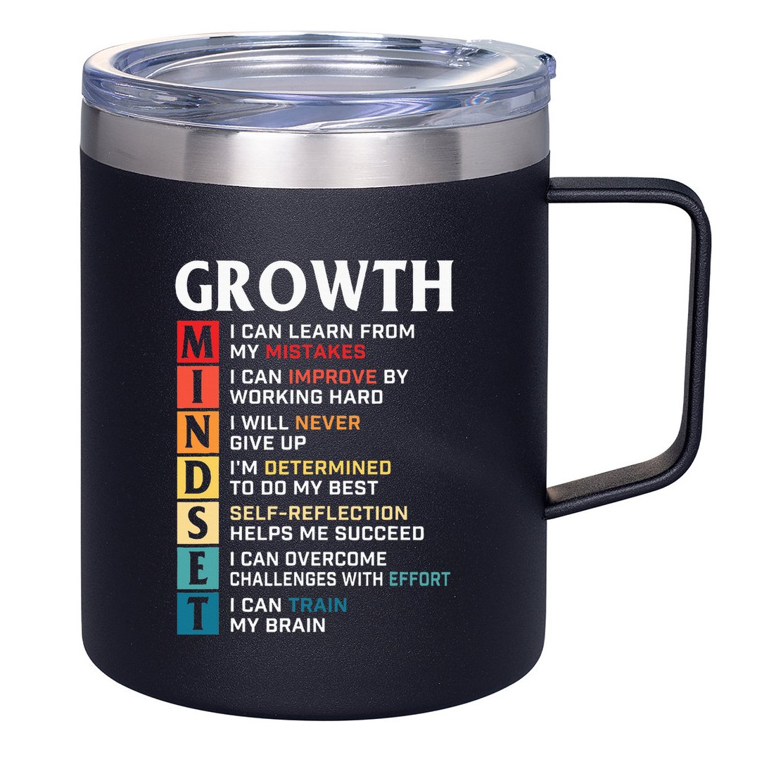 Growth Mindset Definition Motivational Quote Inspiration 12oz Stainless Steel Coffee Mug