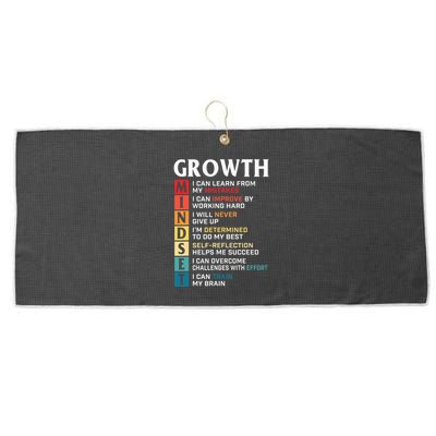 Growth Mindset Definition Motivational Quote Inspiration Large Microfiber Waffle Golf Towel