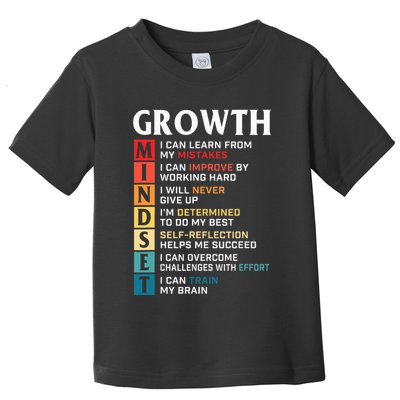 Growth Mindset Definition Motivational Quote Inspiration Toddler T-Shirt