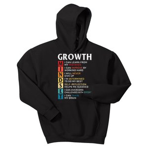 Growth Mindset Definition Motivational Quote Inspiration Kids Hoodie